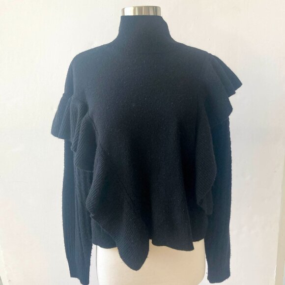 NAADAM Yisu Cable-Knit Turtleneck Pullover, Black, XS - Picture 2 of 11